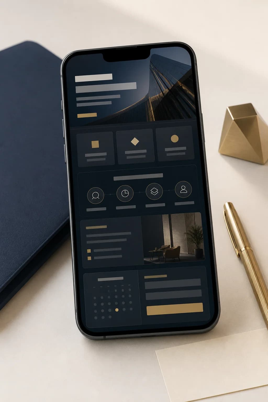 Proyek konsep website jasa profesional pada ponsel