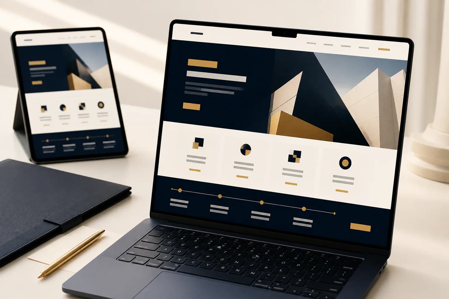 Proyek konsep website profil jasa profesional