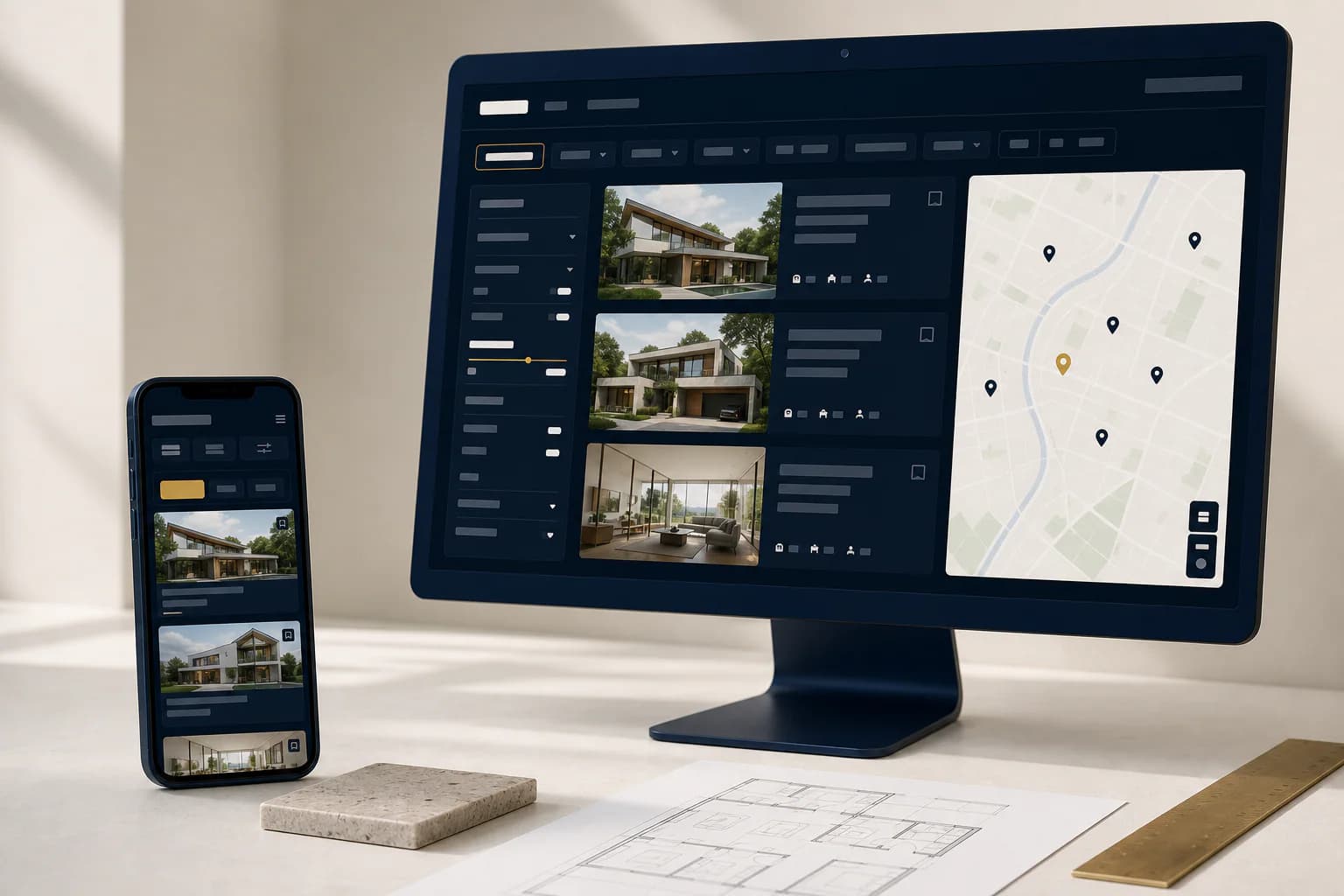 Proyek konsep daftar properti modern